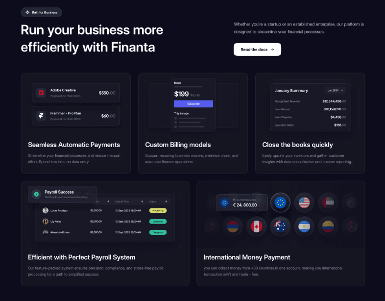 Benefit Section with Bento Grid